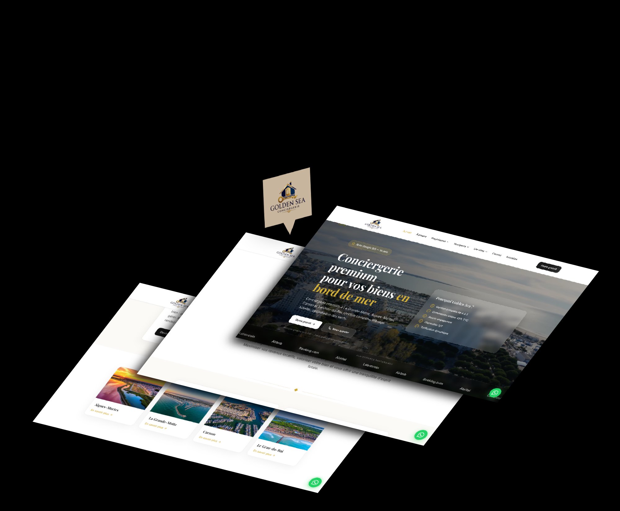 Réalisation graphique produite pour Golden Sea
