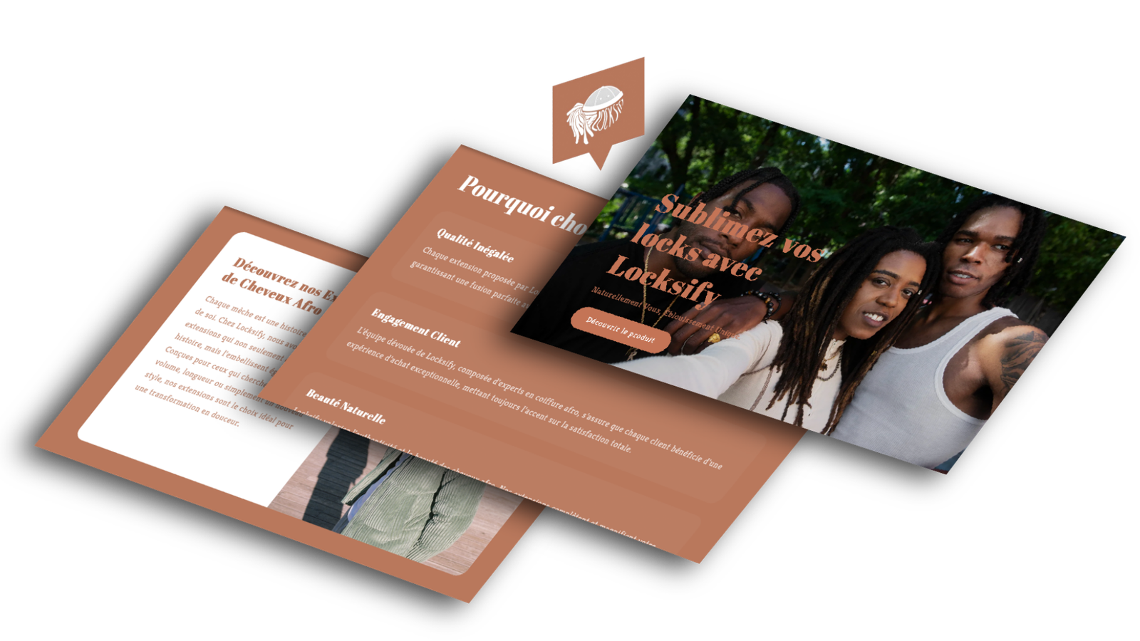 Visuels du site web Locksify