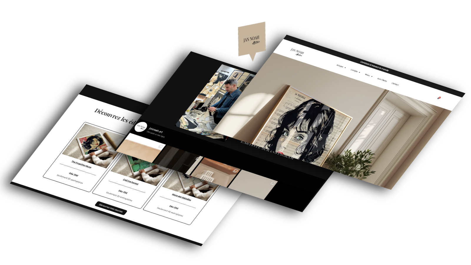 Visuels site e-commerce Jan Noah